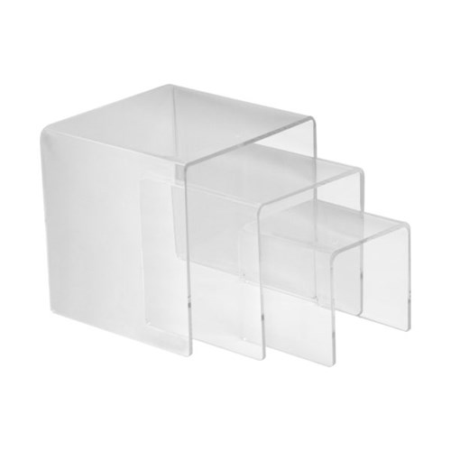 Deflect O Display Risers Set of 3 3mm Acrylic